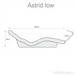 Ležadlo Astrid low