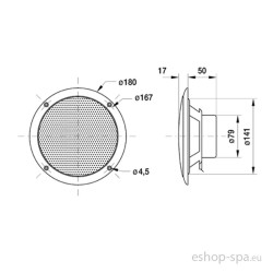 Reproduktor biely W180