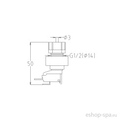 Pneumatické tlačidlo 43mm biele